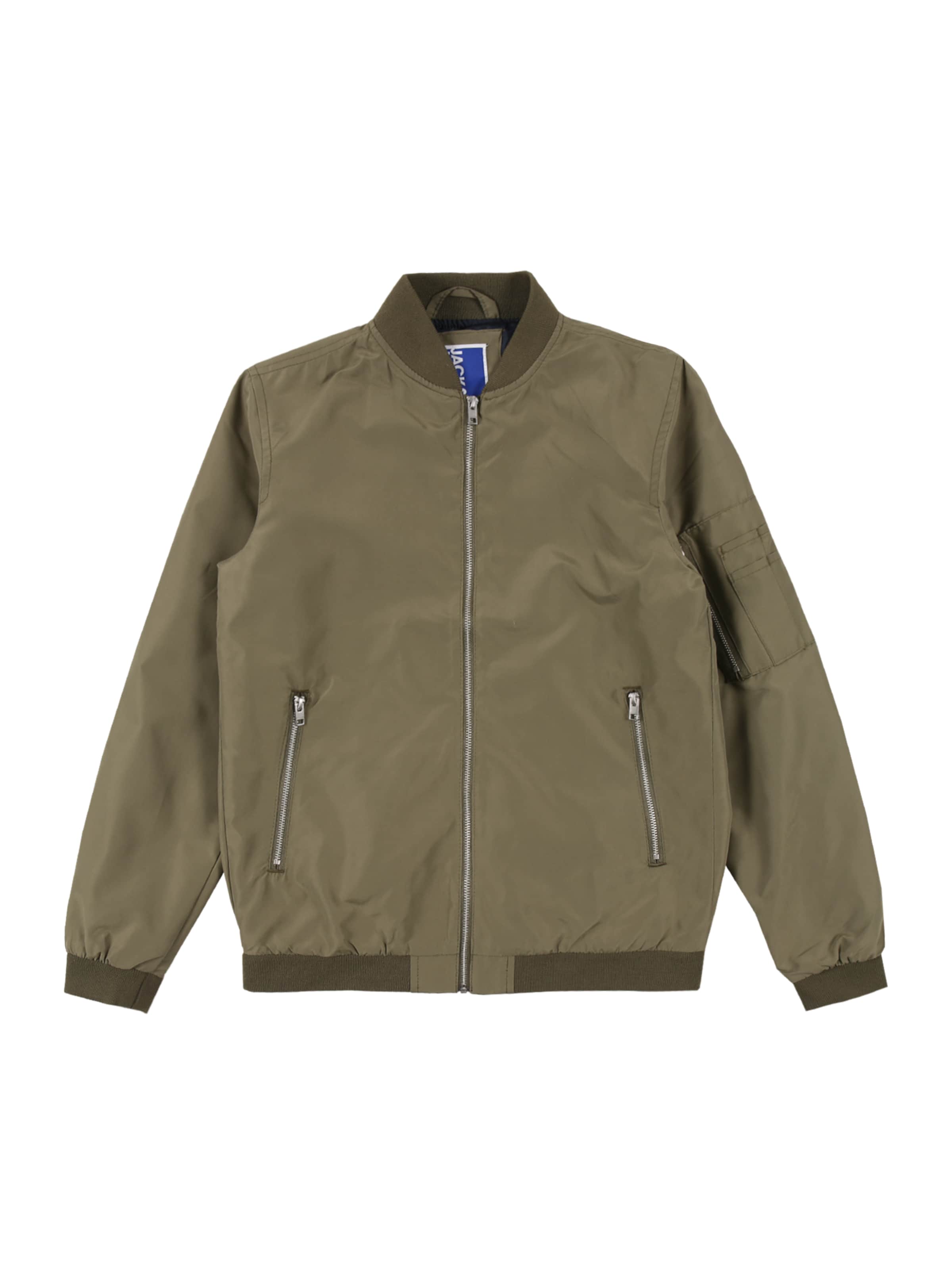 Jack & Jones Junior Φθινοπωρινό και ανοιξιάτικο μπουφάν 'RUSH' σε πράσινο: μπροστά