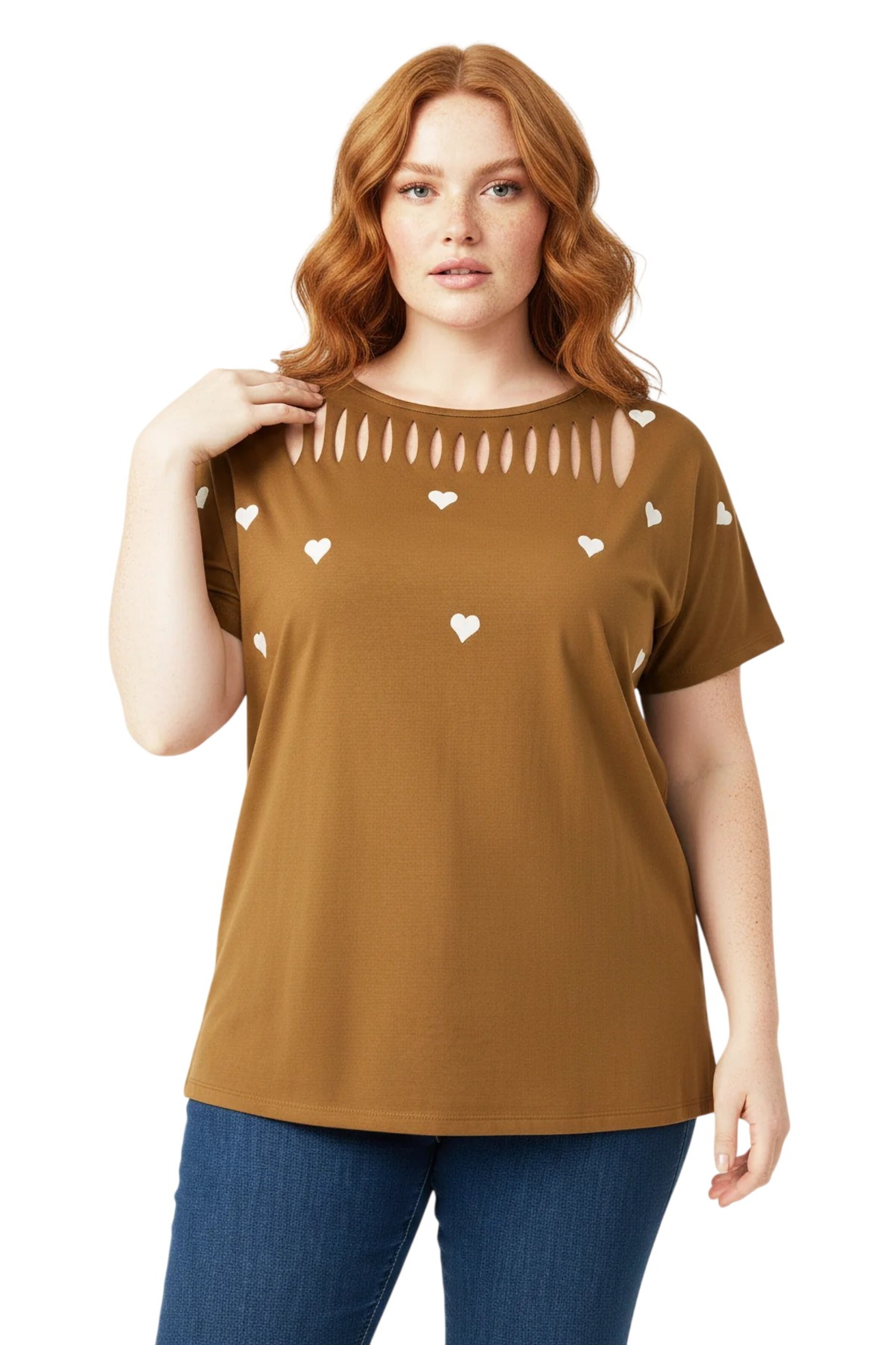Shape Of You Shirt in Brown: front