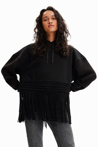 Sweat-shirt Desigual en noir : devant