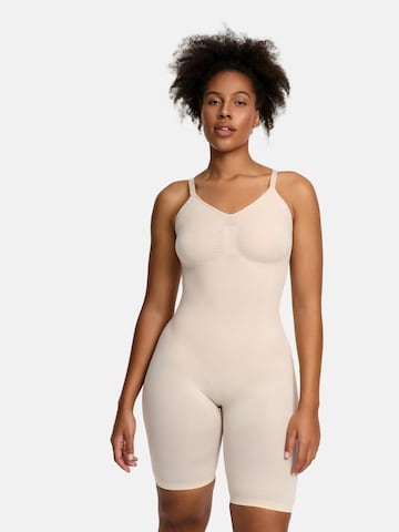 cfab - Body moldeador 'Bodysuit Sculpting Shapewear mit Shorts' en beige: frente