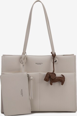 Shopper 'Borsa Shopper Donna Elora Lux - Pelle Vegana PU, Chiusura Magnetica' di Diana&Co. in beige: frontale