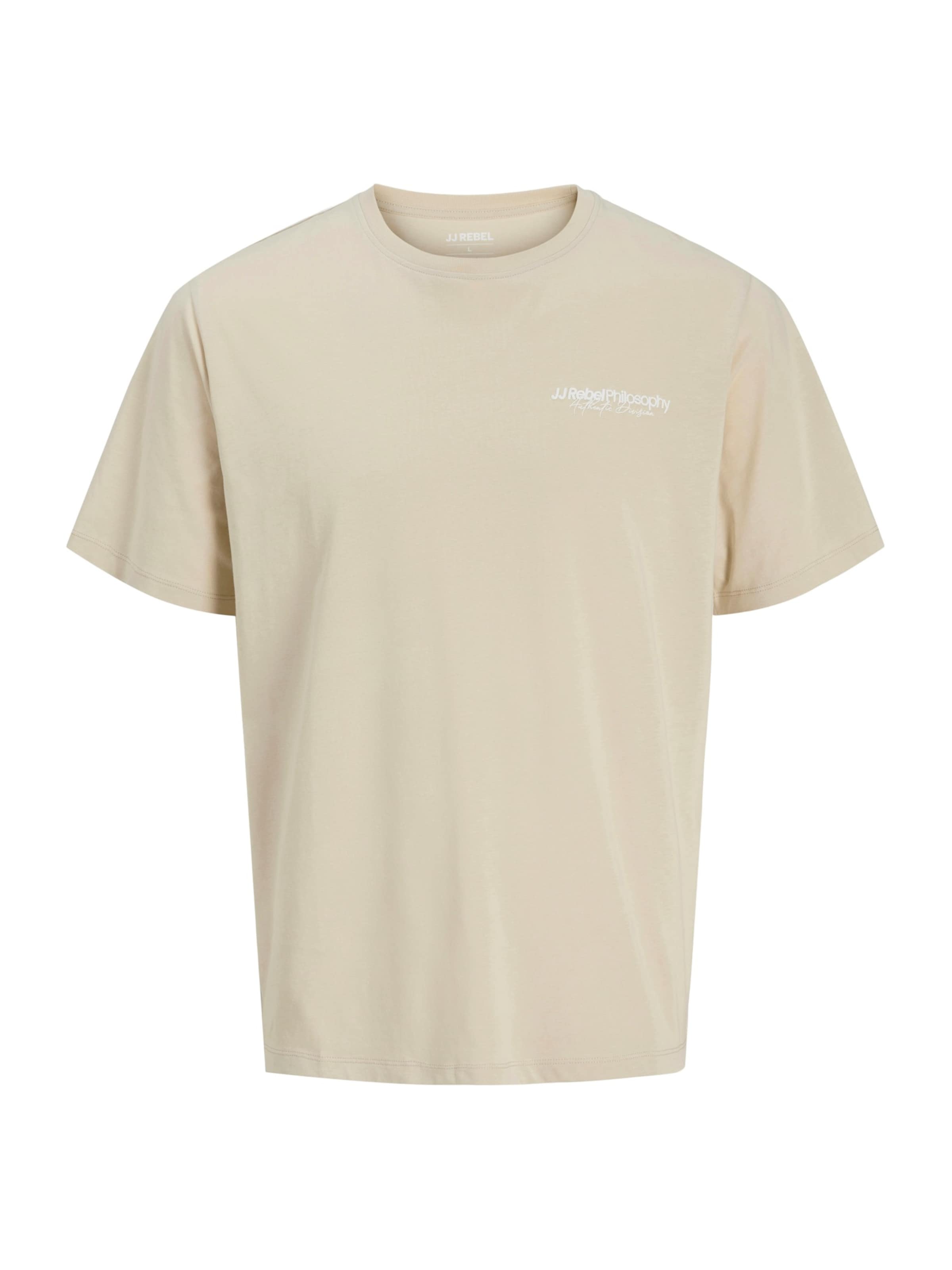 JJ Rebel Koszulka 'JREBZACK' w kolorze beżowy: przód
