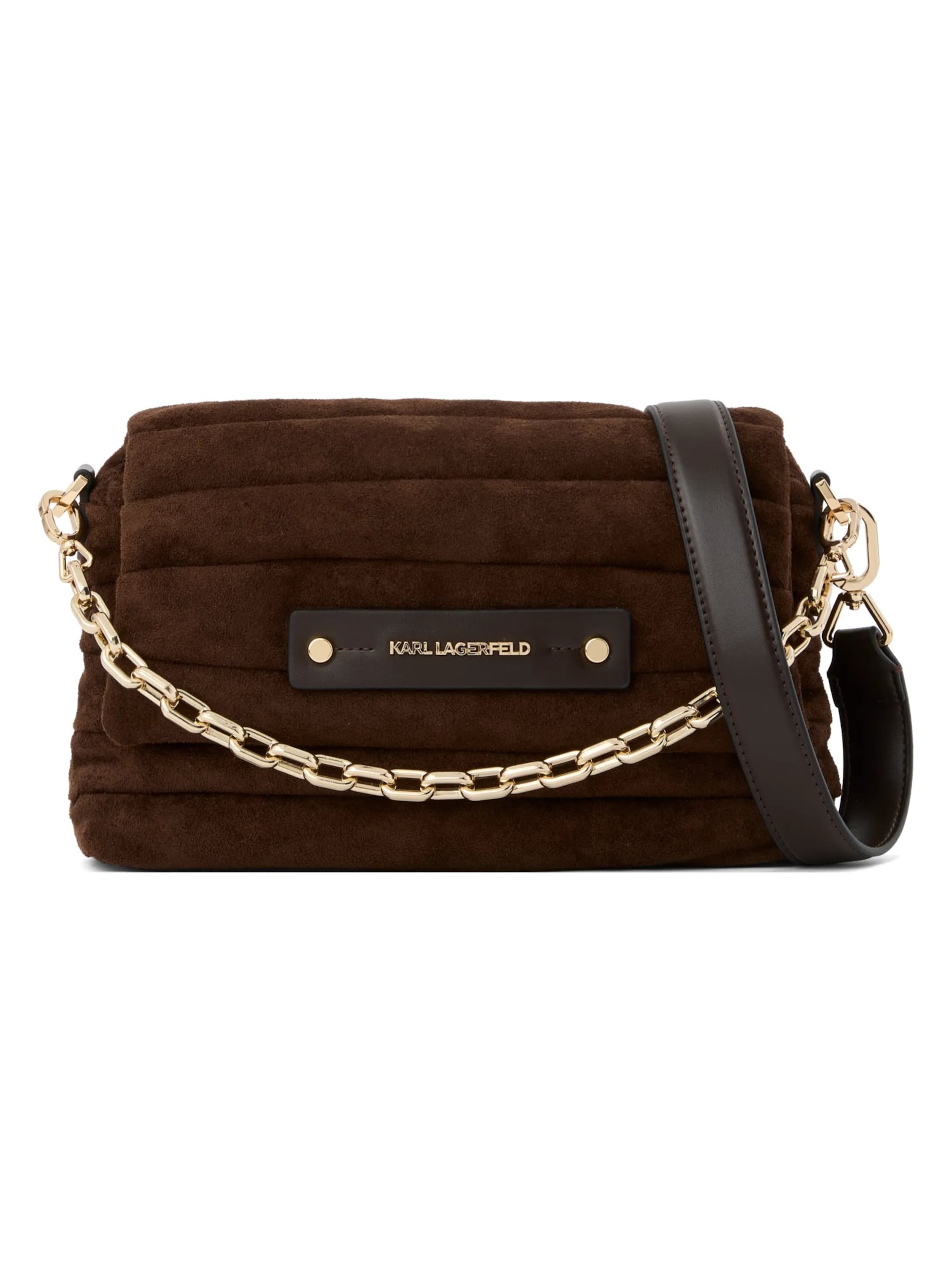 Karl Lagerfeld - Bolso de hombro en marrón: frente