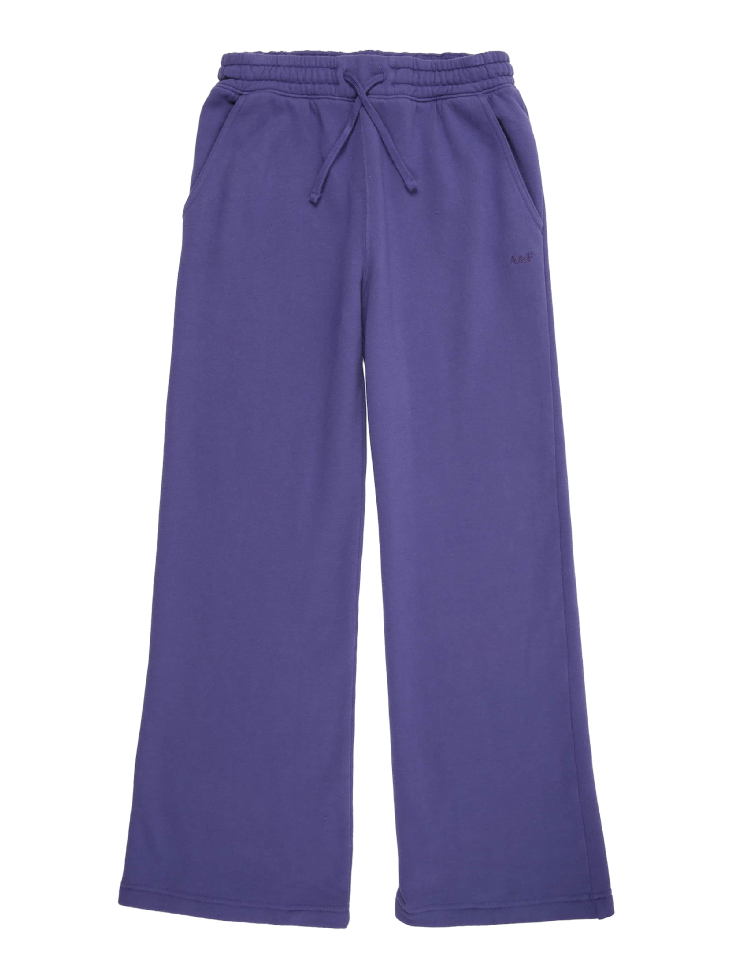 Abercrombie &amp; Fitch Широки крачоли Панталон &#x27;Essential&#x27; в синьо: отпред