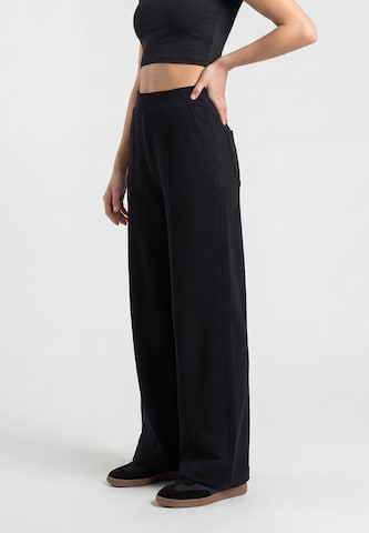 Wide Leg Pantalon myMo ATHLSR en noir : devant
