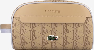 LACOSTE Toiletry Bag in Brown: front