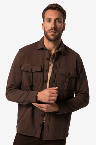 JP1880 Regular fit Button Up Shirt in Brown: front