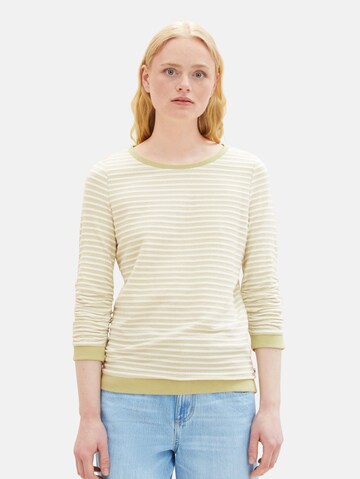 TOM TAILOR DENIM Sweatshirt i grøn: forside