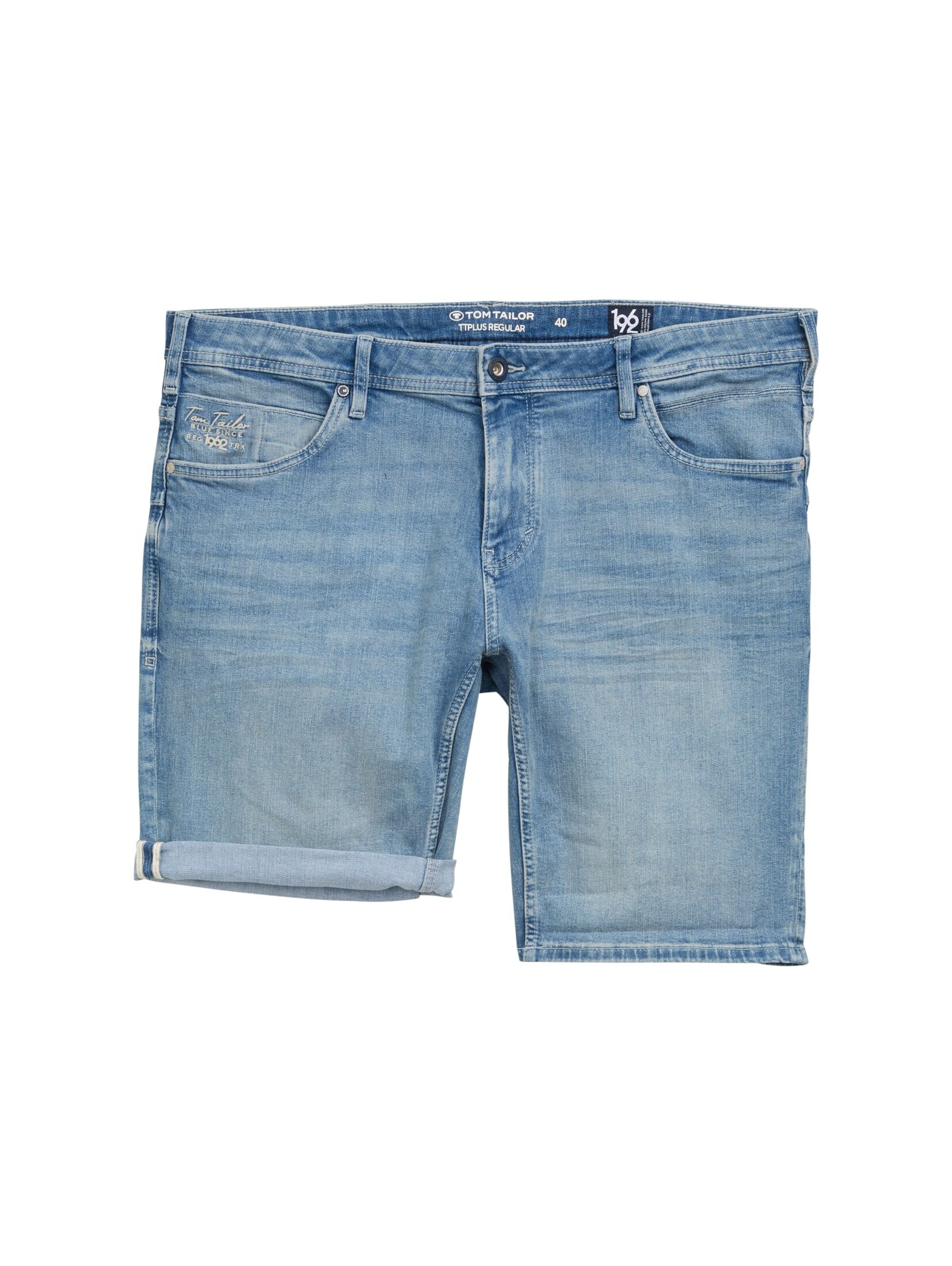 TOM TAILOR Men + Regular Shorts in Blau: Vorderseite
