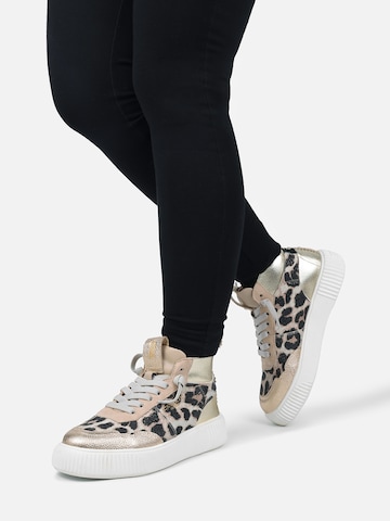 Crickit Sneakers hoog ' REBEKA ' in Goud: voorkant