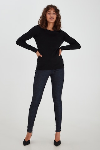 PULZ Jeans Strickpullover 'PZSARA' in Schwarz