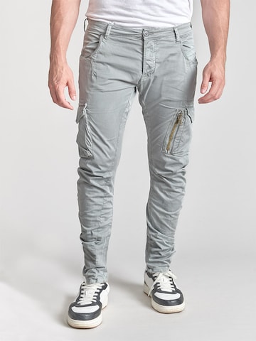 Effilé Pantalon cargo Le Temps Des Cerises en gris : devant