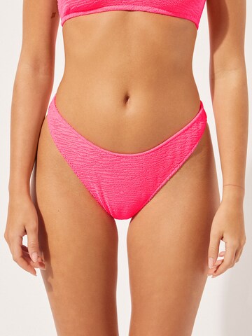 CALZEDONIA Bikini Bottoms 'CRINKLE WAVES' in Pink: front