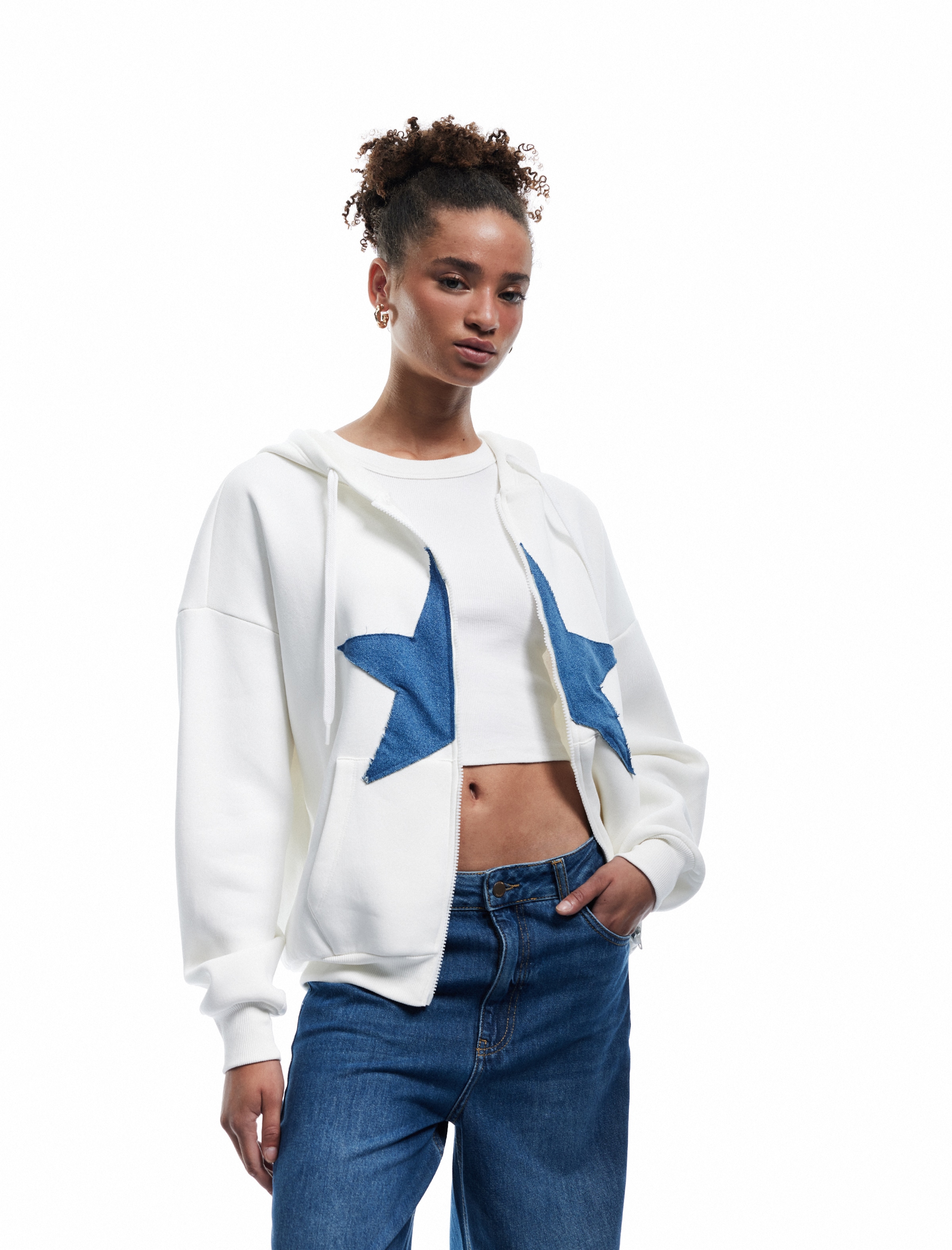 Koton Sweatjacke in Blau: Vorderseite