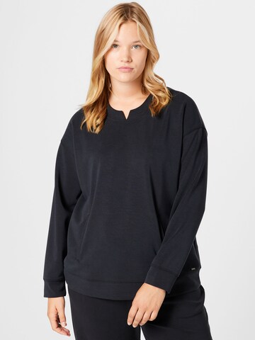 SAMOON Sweatshirt in Black: front