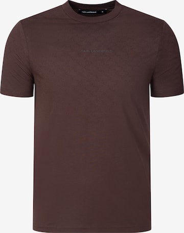 T-Shirt Karl Lagerfeld en marron : devant