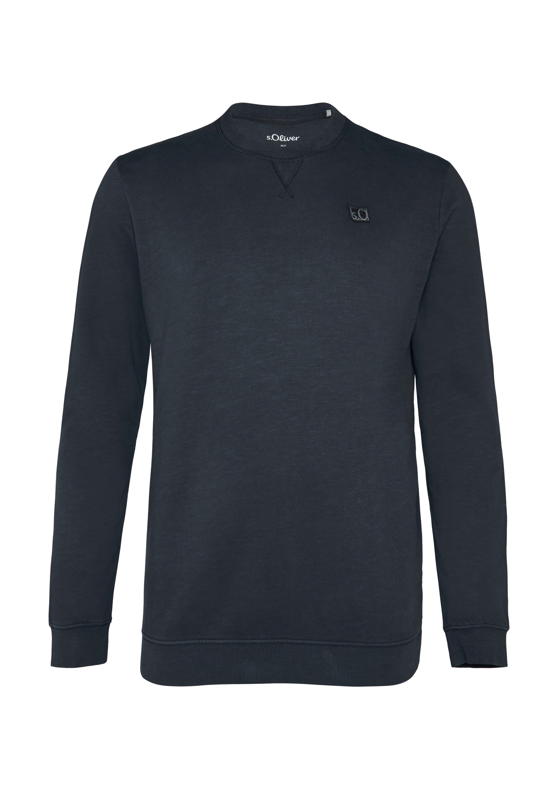s.Oliver Men Big Sizes Sweatshirt in Blue: front