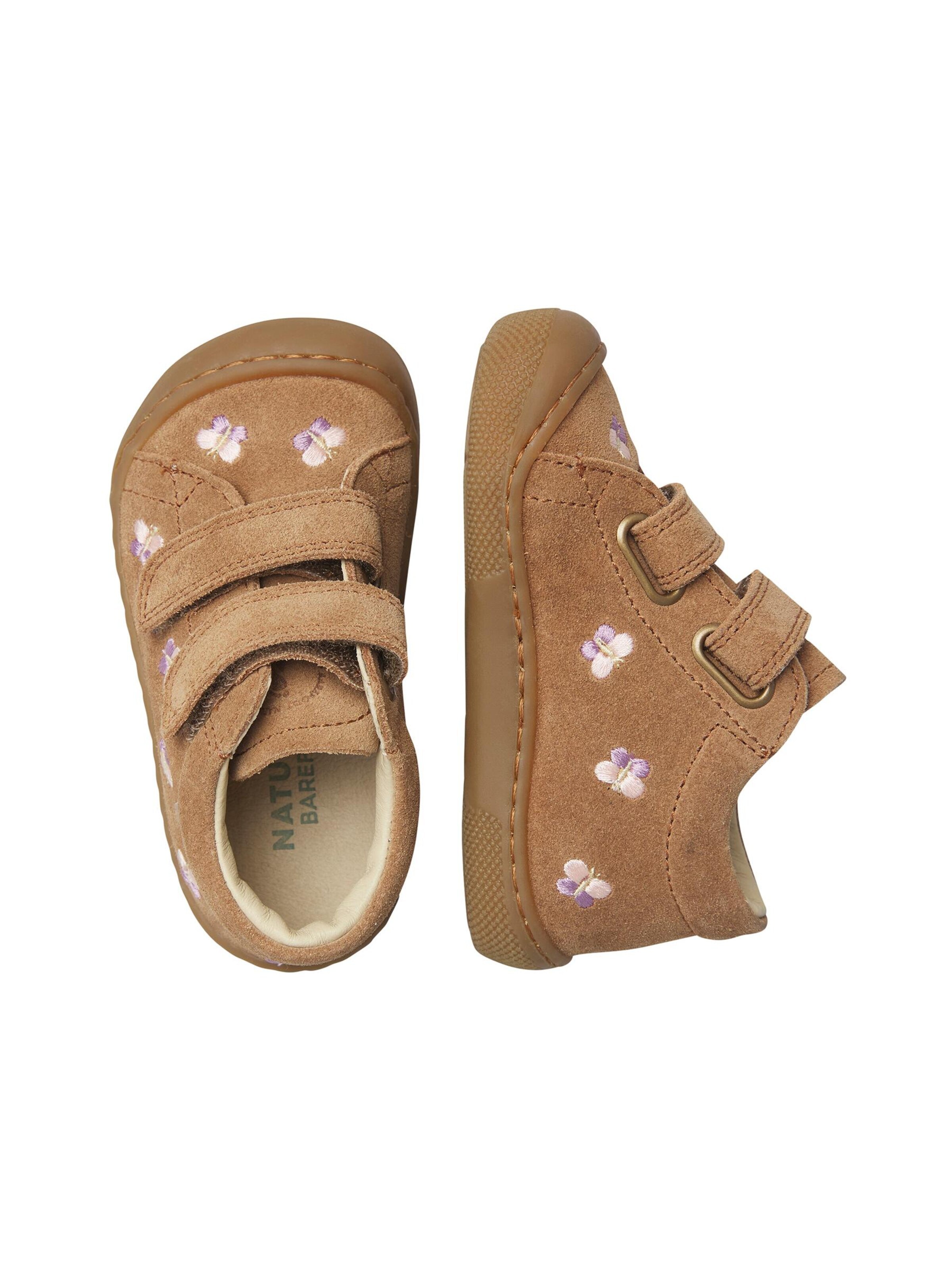 NATURINO Sneakers 'BAREFOOT AMUR VL EMBR.BUTTERFLY' in Roze