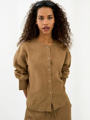 Chemisier 'Violet' Ivy Copenhagen en marron : devant