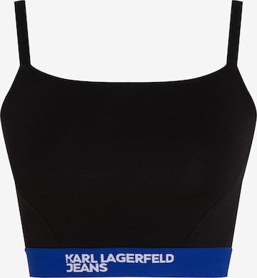 KARL LAGERFELD JEANS - Top en negro: frente