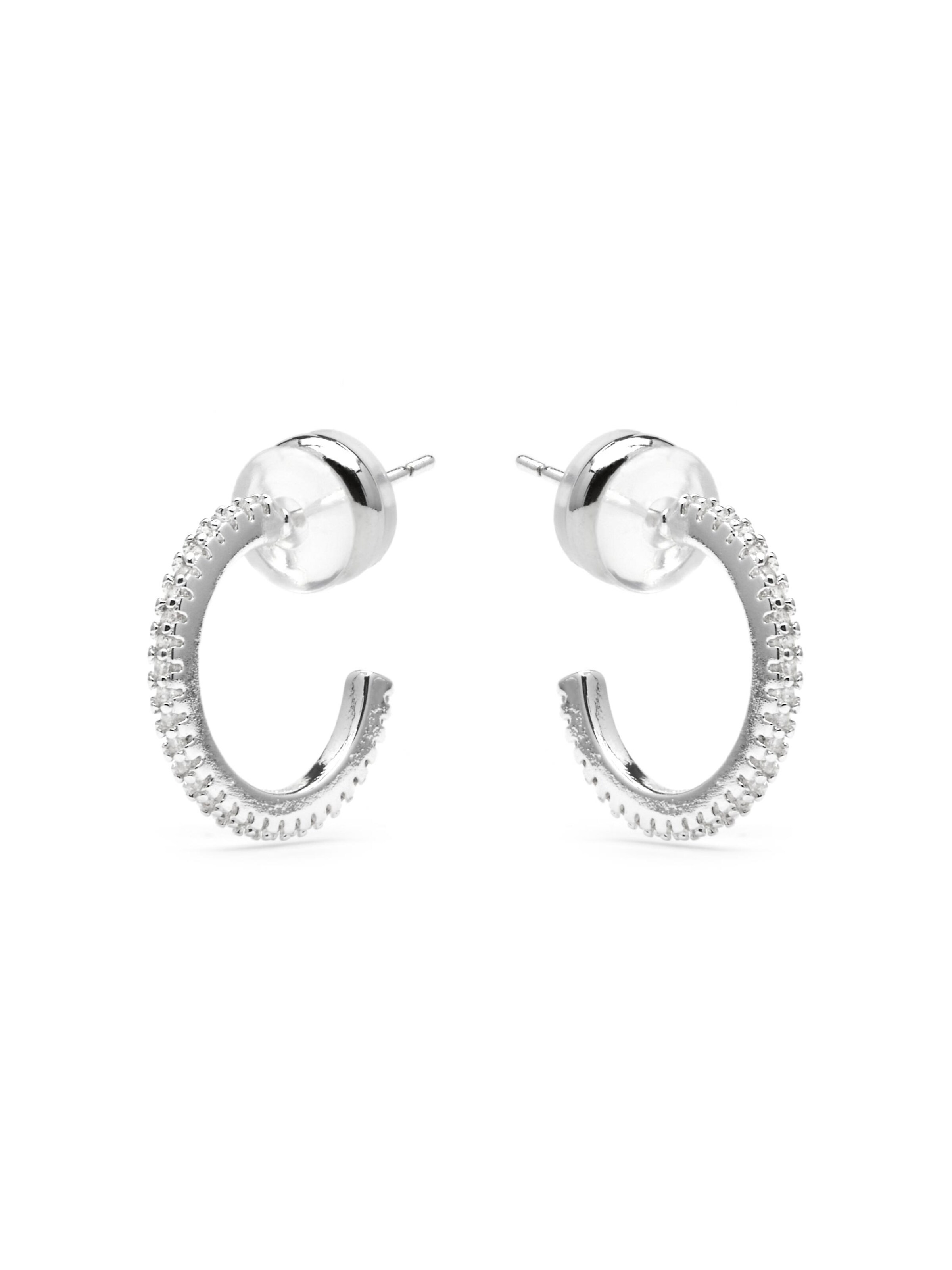 Boucles d'oreilles 'Azar' Luxenter en argent : devant