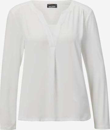 Goldner Bluse in Weiß: Vorderseite