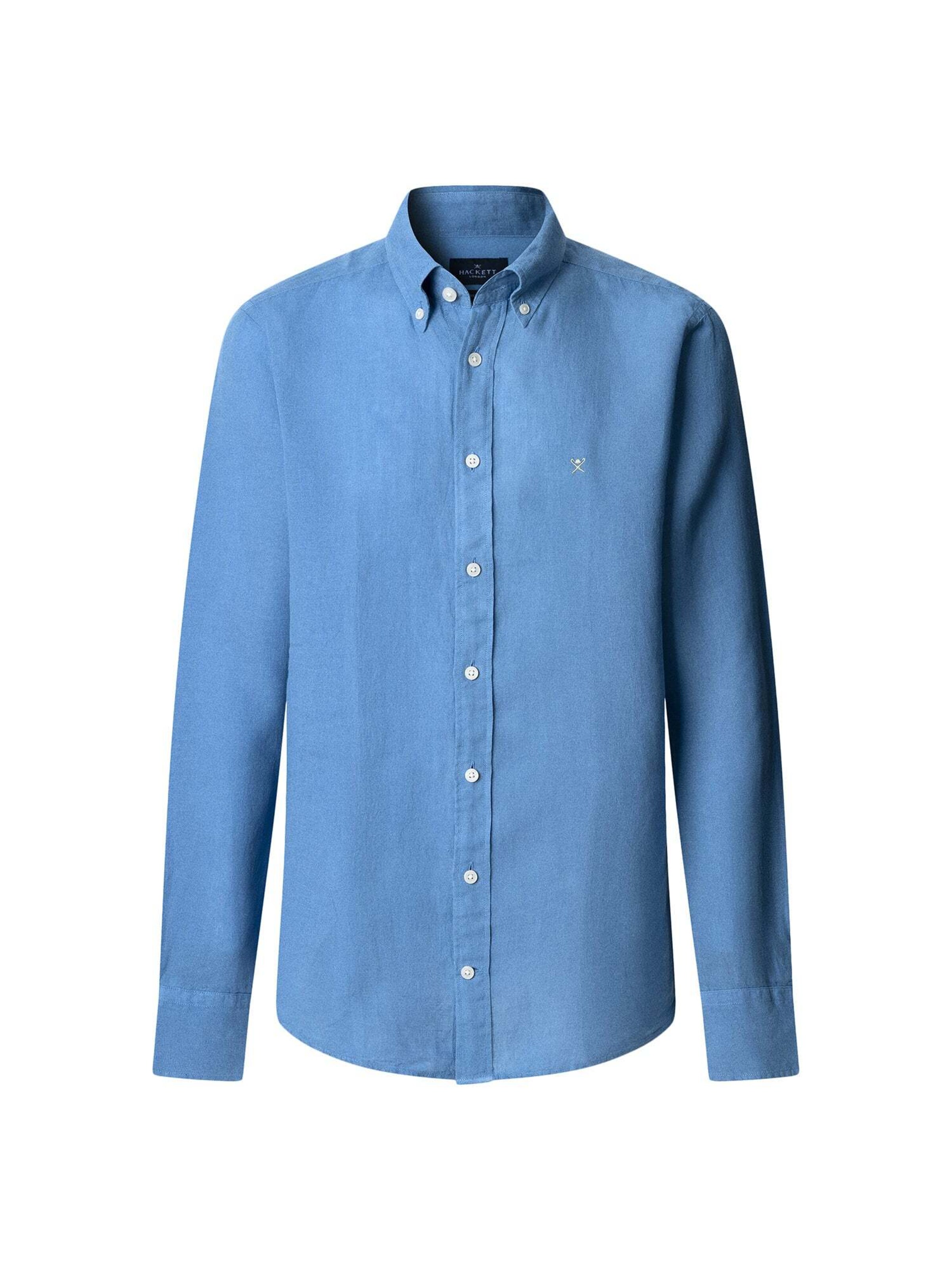 Hackett London Regular fit Button Up Shirt 'Ess' in Blue: front