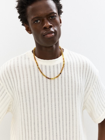 Pull&Bear Neulepaita värissä valkoinen
