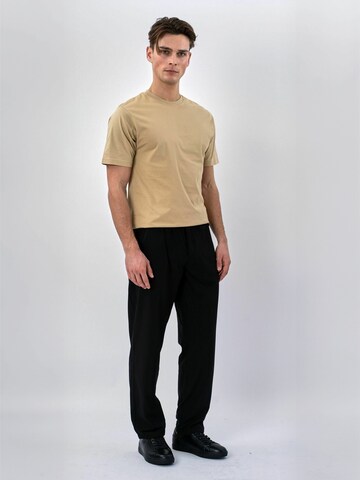 TEESHOPPEN Regular Pants ' Track ' in Black
