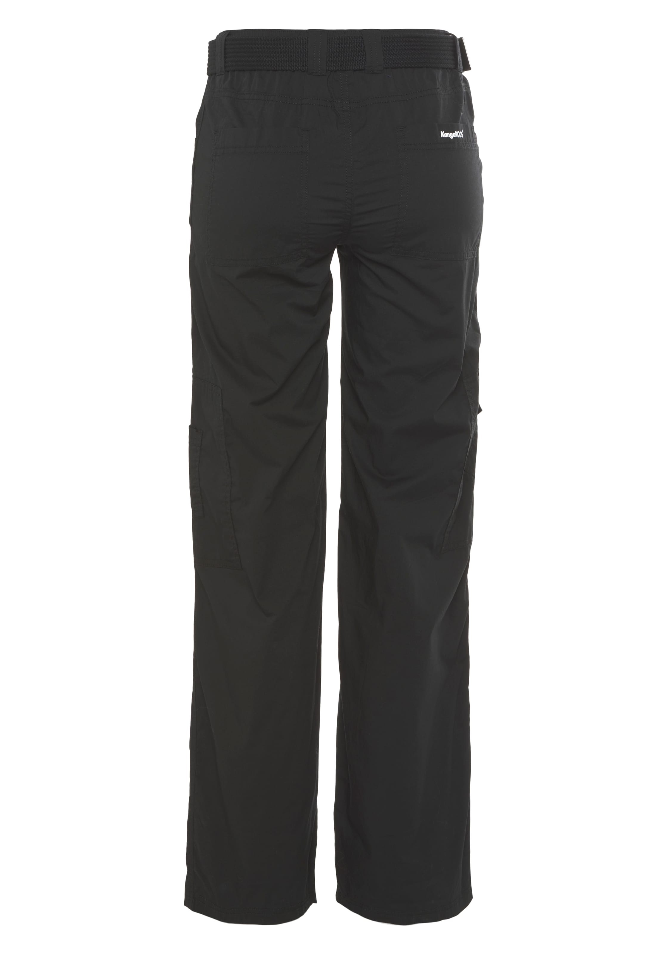 KangaROOS Regular Cargohose in Schwarz: Vorderseite