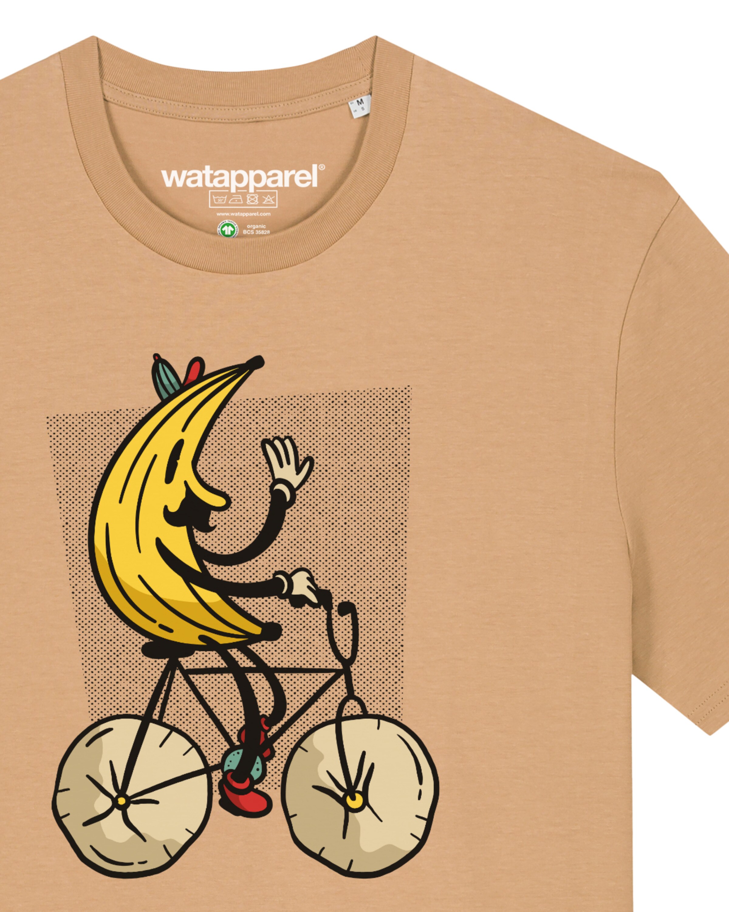 T-Shirt ' Banana Rider ' Watapparel en beige