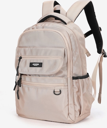 Aoking Backpack in Beige: front