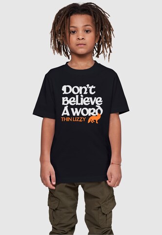 Merchcode Shirt 'Thin Lizzy - Dont Believe A Word' in Zwart: voorkant