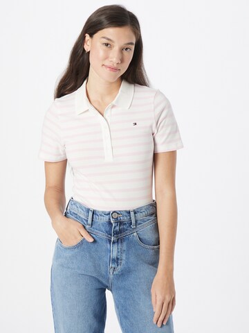 T-shirt TOMMY HILFIGER en rose : devant