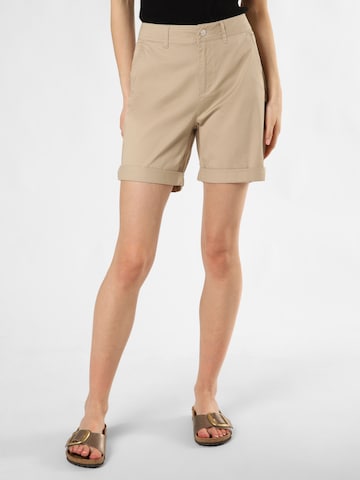 Marie Lund Broek in Beige: voorkant