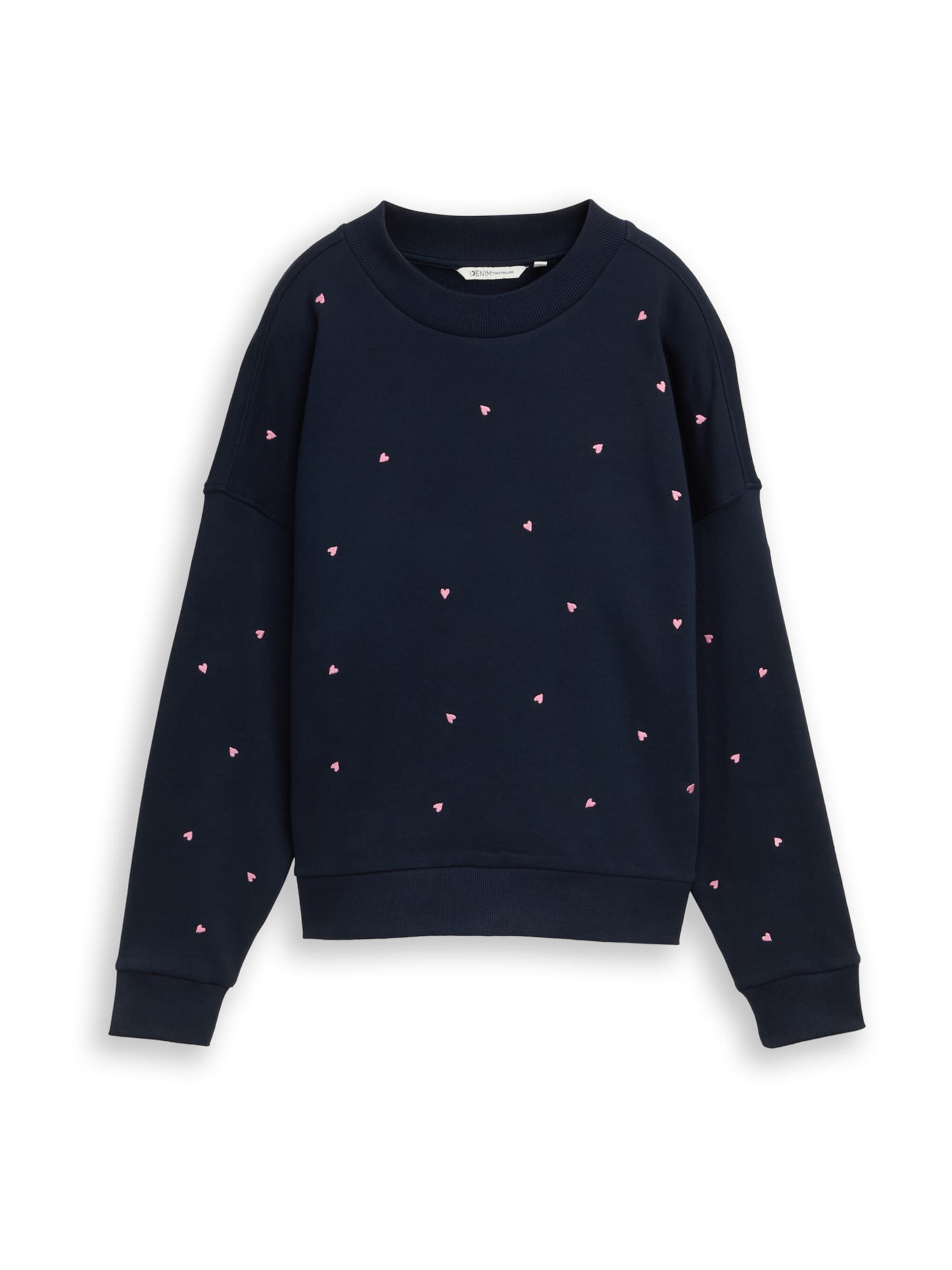 Sweat-shirt TOM TAILOR DENIM en bleu : devant
