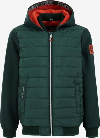 Veste mi-saison WE Fashion en vert : devant