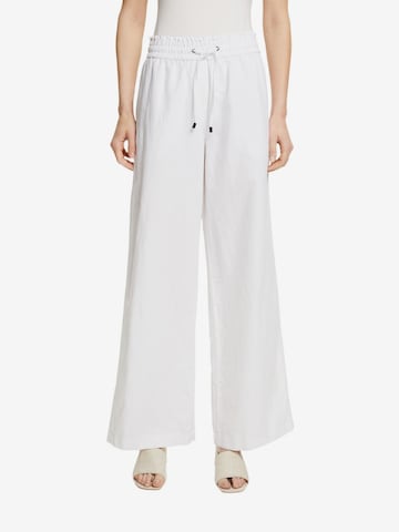 ESPRIT Wide leg Broek in Wit: voorkant