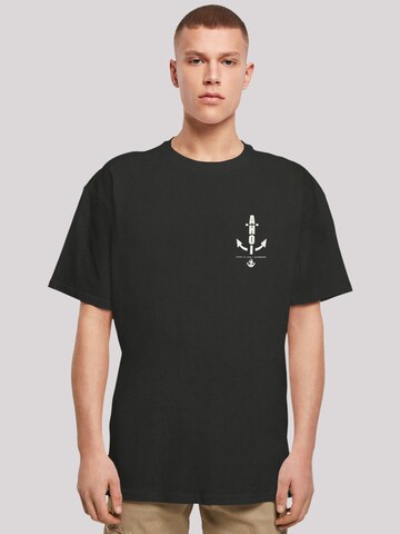 F4NT4STIC Shirt 'Ahoi Anker' in Zwart: voorkant