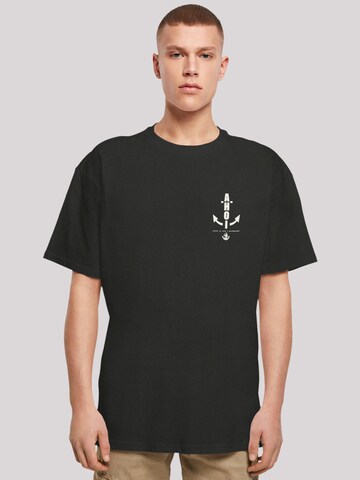 T-Shirt 'Ahoi Anker' F4NT4STIC en noir : devant