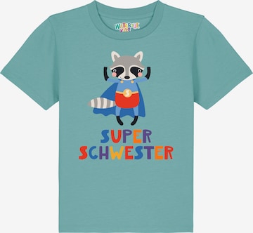 T-Shirt 'Superschwester' watabout.kids en bleu : devant