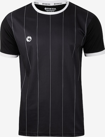 T-Shirt fonctionnel 'Pinstripes' Stark Soul en noir : devant
