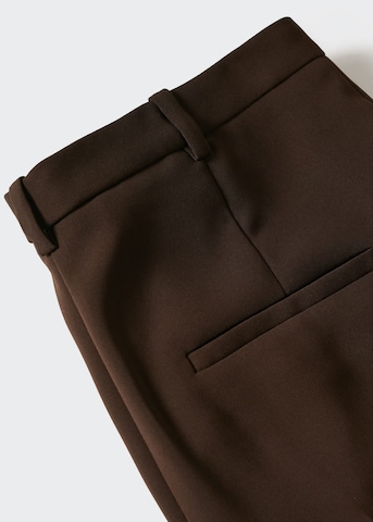 MANGO Regular Pleated Pants 'Lupe' in Brown