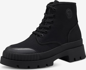 TAMARIS Lace-Up Ankle Boots in Black: front