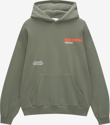 Pull&Bear Sweatshirt in Green: front