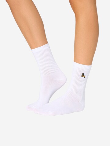 Nur Die Socks ' Good Vibes Tennis ' in White