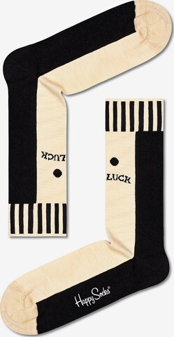 Calzino 'Feeling Lucky' di Happy Socks in beige