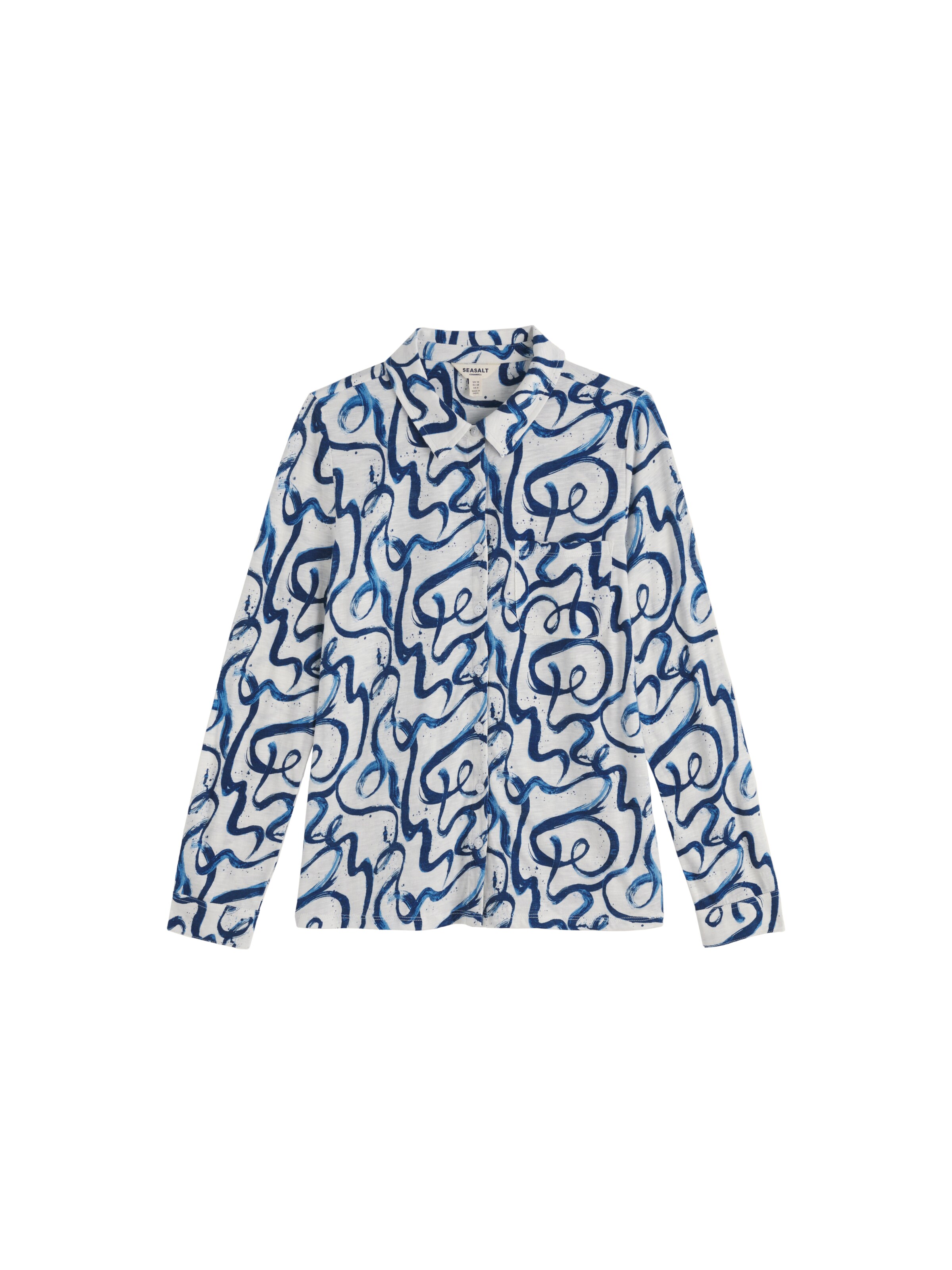 Seasalt Cornwall Blouse 'Teasel Head' in Blauw: voorkant