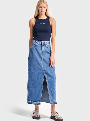 IT'S BASIC Skirt 'Midi Denim Skirt' in Blue
