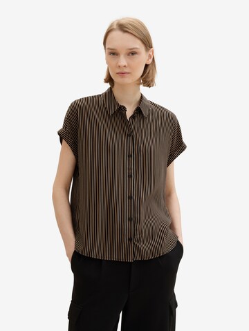 TOM TAILOR DENIM Blouse in Brown: front